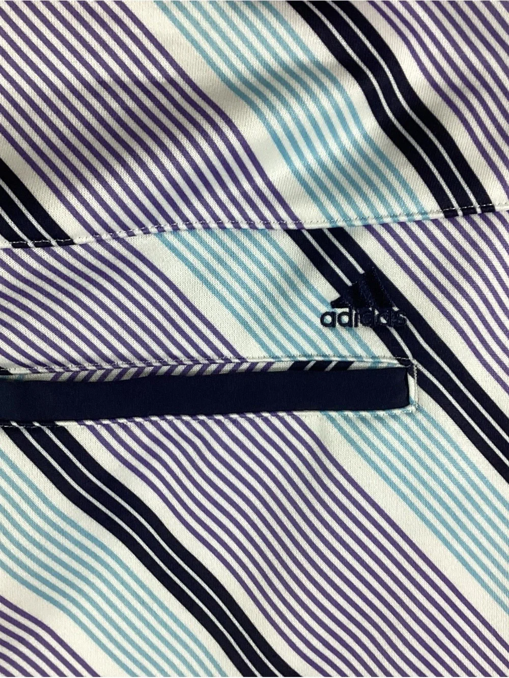 adidas Chevron Stripe Skort in Light Blue and Navy Climalite